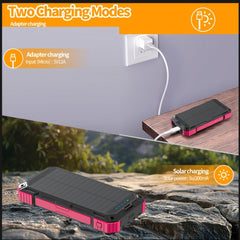20000 mAh Solar Power Bank – Portable USB Charger for Camping & Travel - AURISTEN