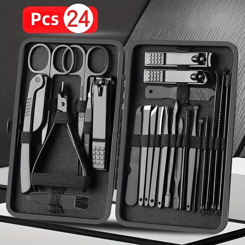 24pcs Professional Nail Clippers Kit - Razor - Sharp Blades for Precise Cutting - AURISTEN