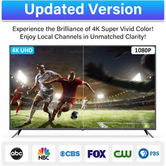 Digital TV Antenna for Smart Tv Indoor Antenna for Tv Without Cable with Strong Magnetic Base,360° Reception Digital HDTV Antenna for Local Channels-10FT Long Cables (Black Magnetic Base)