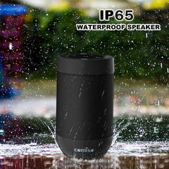 Bluetooth Speaker, Portable Bluetooth Speakers with Wireless Stereo Pairing, Built in Mic, 360° HD Sound,IP65 Waterproof Speaker,Support TF Card, for Home/Party/Outdoor/Beach, Gift For Men/Women - Black - AURISTEN