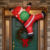 Christmas Inflatable Santa Decoration – Wall - Climbing Santa with “Merry Christmas” Gift Bag - AURISTEN