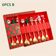 Christmas Stainless Steel Coffee Spoon Set – Ideal Holiday Gift - AURISTEN