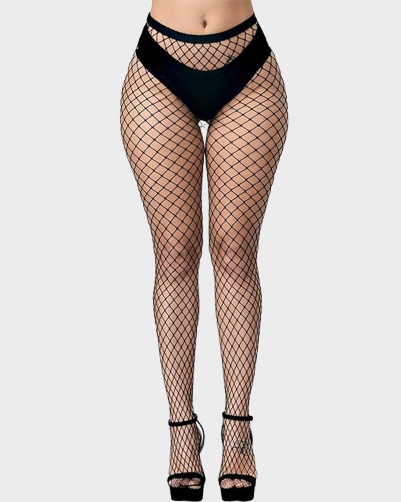 High - Waist Classic Fishnet Pantyhose – 4 Mesh Styles - AURISTEN