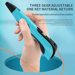 Kids 3D Printing Pen with LCD Display 0.7mm Diameter 1.75mm PLA - AURISTEN