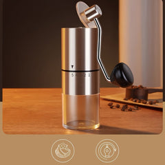 Stainless Steel Manual Coffee Grinder with Conical Burr - Perfect for Camping - AURISTEN