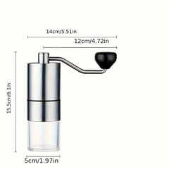 Stainless Steel Manual Coffee Grinder with Conical Burr - Perfect for Camping - AURISTEN