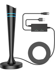 TV Antenna for Smart TV Antenna Indoor for Local Channels, Digital Antenna with Magnetic Base, Long Range Reception with Amplifier Signal Booster, 360° Strong Reception, Supports 4K 1080p HD - AURISTEN