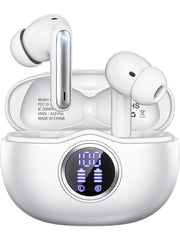 Wireless Earbuds, Bluetooth 5.3 Headphones HiFi Stereo 50H Playback LED Digital Display Ear Buds with ENC Noise Canceling Headset, IPX7 Waterproof Earphones for Gym/Running/Work - AURISTEN