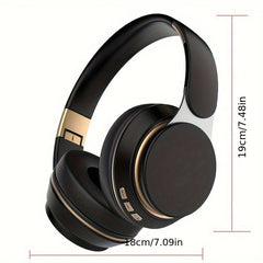 Wireless Over - Ear Headphones – Foldable Design with Mic, FM Radio, TF Card & AUX Support for Phone/PC/Travel - AURISTEN