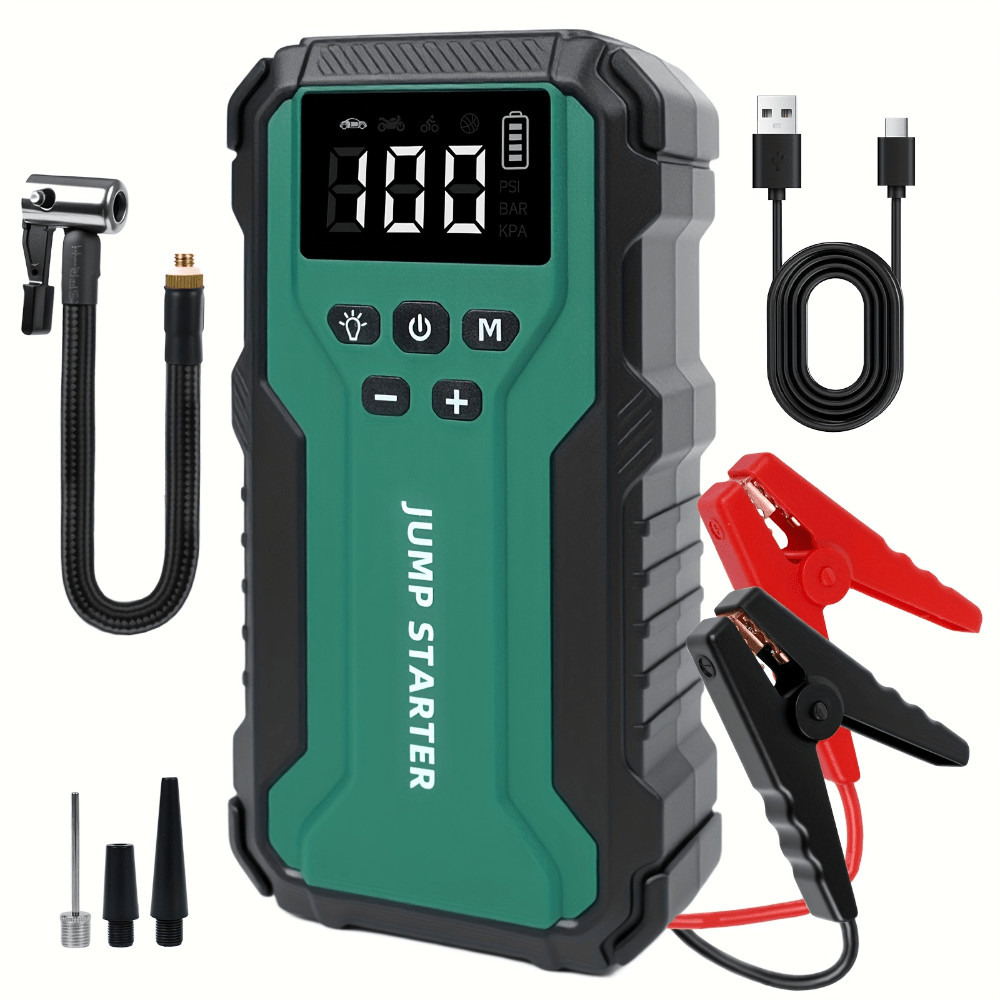 10000A Portable Jump Starter & Air Compressor (150 PSI) - 7 - in - 1 Emergency Kit - AURISTEN