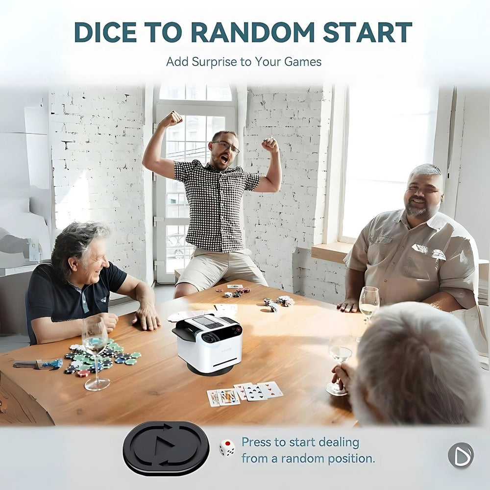 2 - in - 1 Automatic Card Shuffler & Dealer With 4 Card Drawing Remotes - AURISTEN