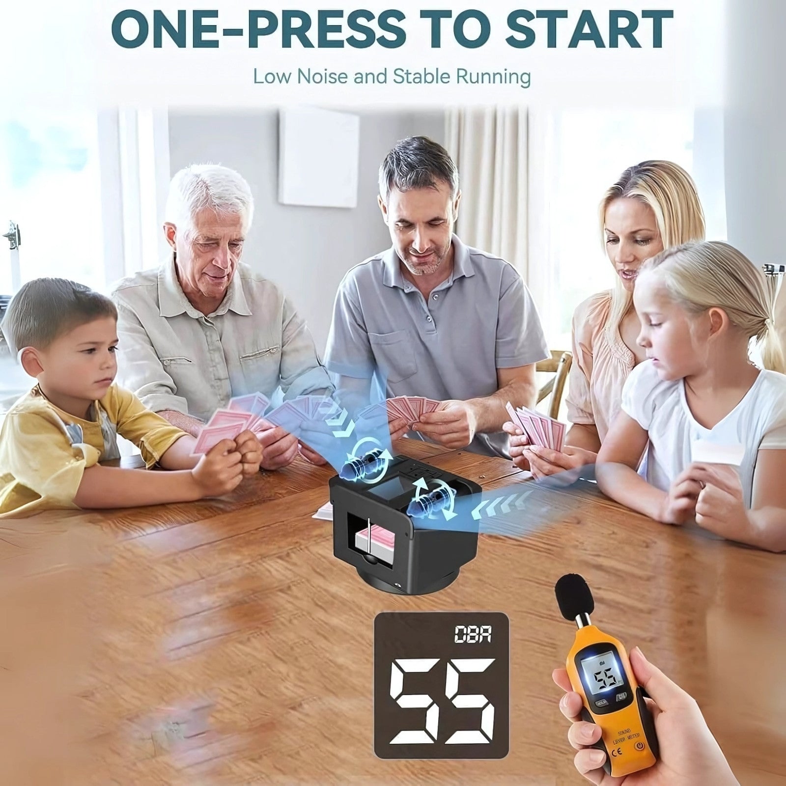 2 - in - 1 Automatic Card Shuffler & Dealer With 4 Card Drawing Remotes - AURISTEN