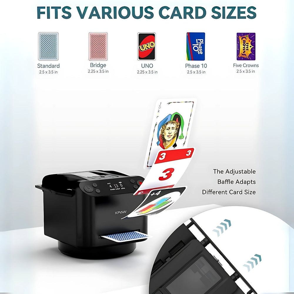 2 - in - 1 Automatic Card Shuffler & Dealer With 4 Card Drawing Remotes - AURISTEN