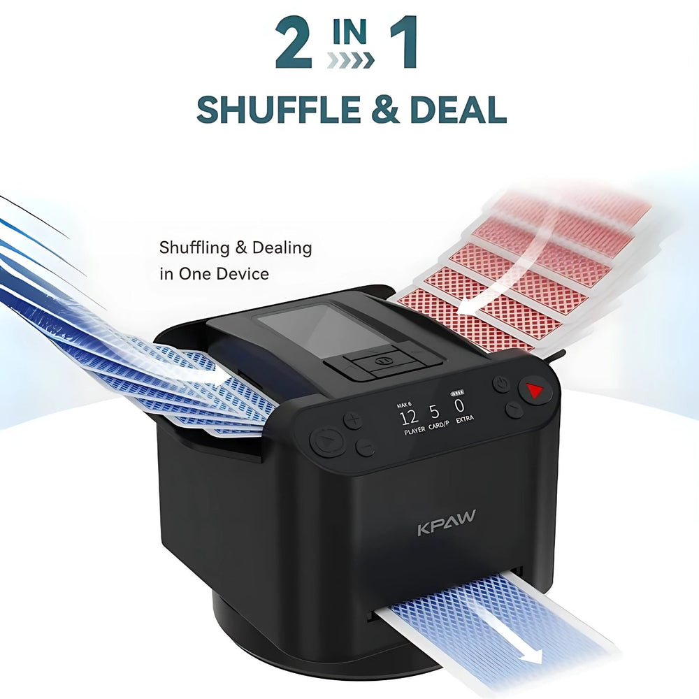 2 - in - 1 Automatic Card Shuffler & Dealer With 4 Card Drawing Remotes - AURISTEN