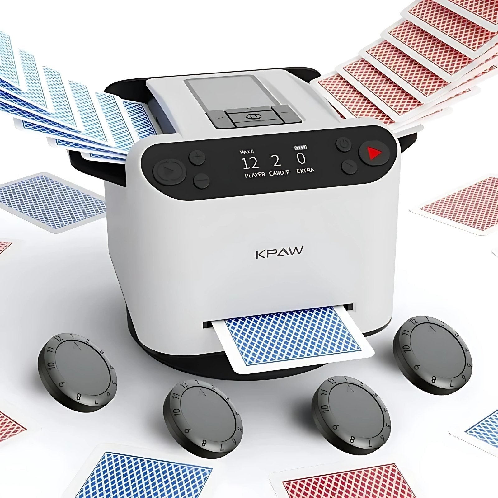 2 - in - 1 Automatic Card Shuffler & Dealer With 4 Card Drawing Remotes - AURISTEN