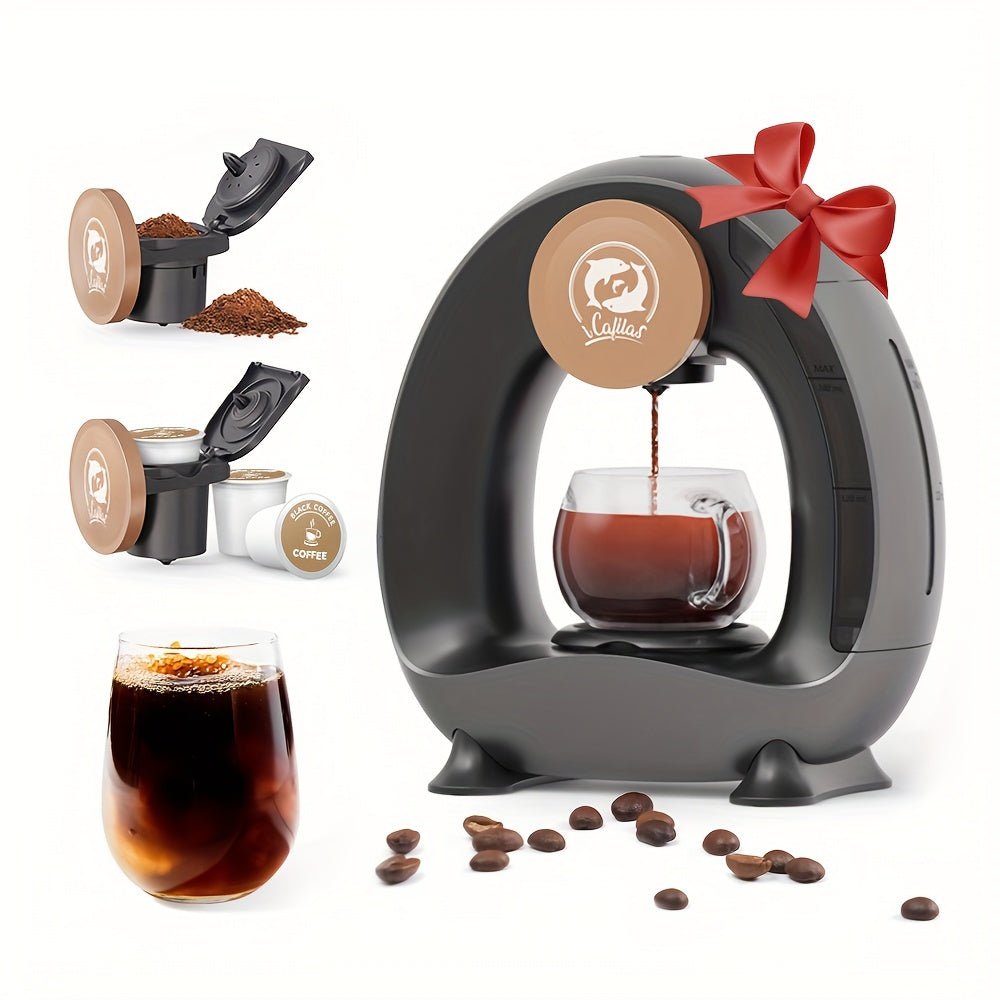 2 - iN - 1 Single Serve Coffee Maker Compatible With K Cup & Ground Coffee - AURISTEN