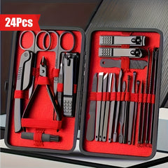 24pcs Professional Nail Clippers Kit - Razor - Sharp Blades for Precise Cutting - AURISTEN