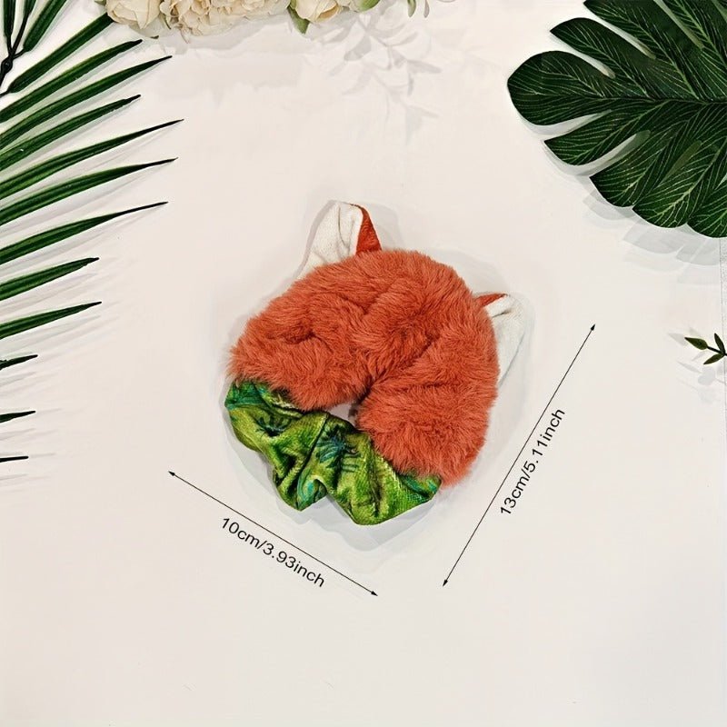 2pcs Cute Plush Fox & Rabbit Ears Hair Ties - AURISTEN