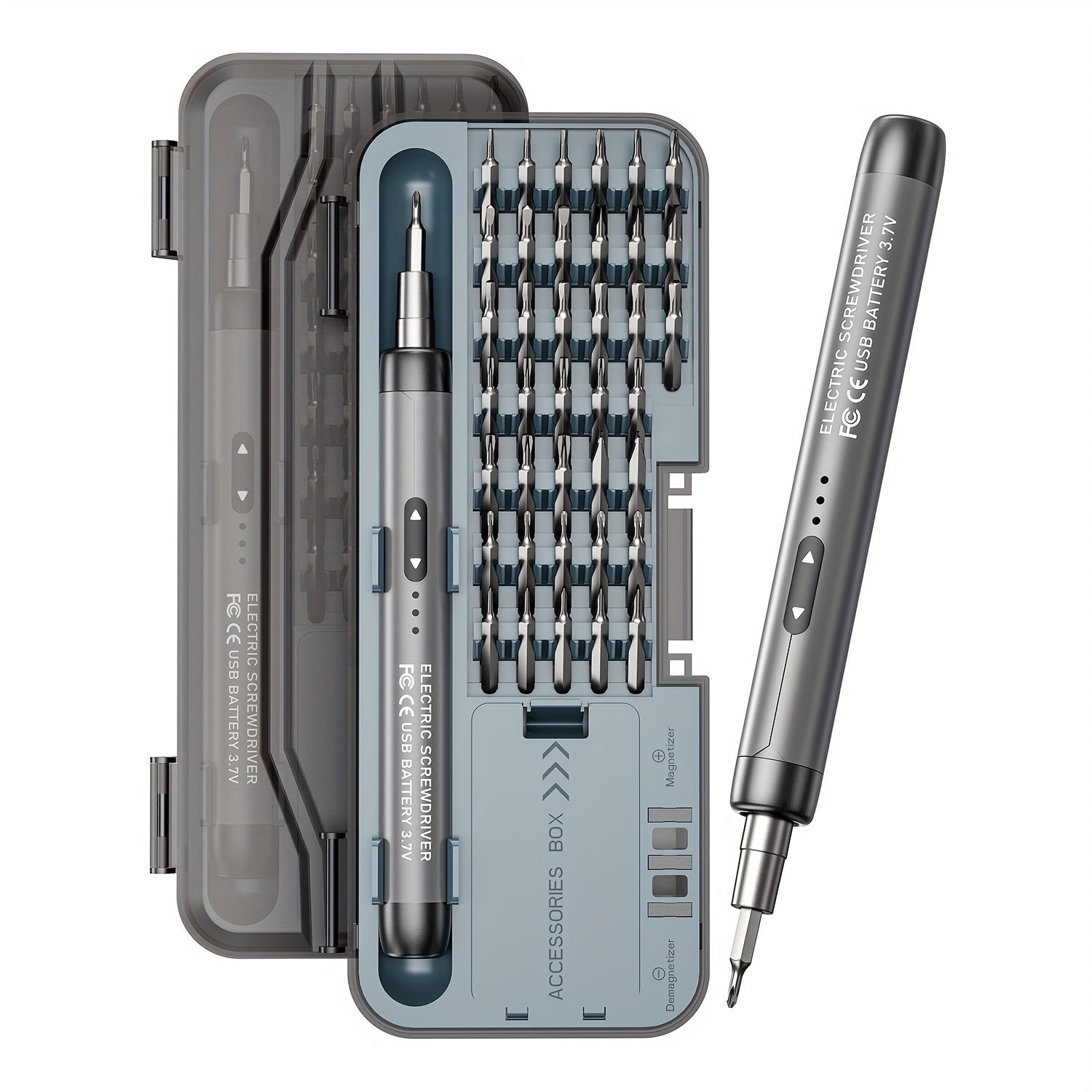 48 in 1 Cordless Electric Screwdriver Set, USB Rechargeable Lithium Battery - AURISTEN