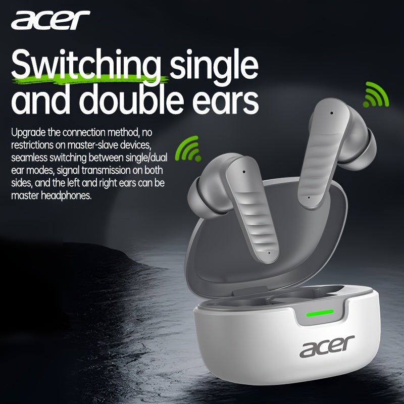 [Acer New TWS] 2025 Wireless Earbuds – Deep Bass, Noise Cancelling, Long Battery, Gaming & Sports Mode - AURISTEN