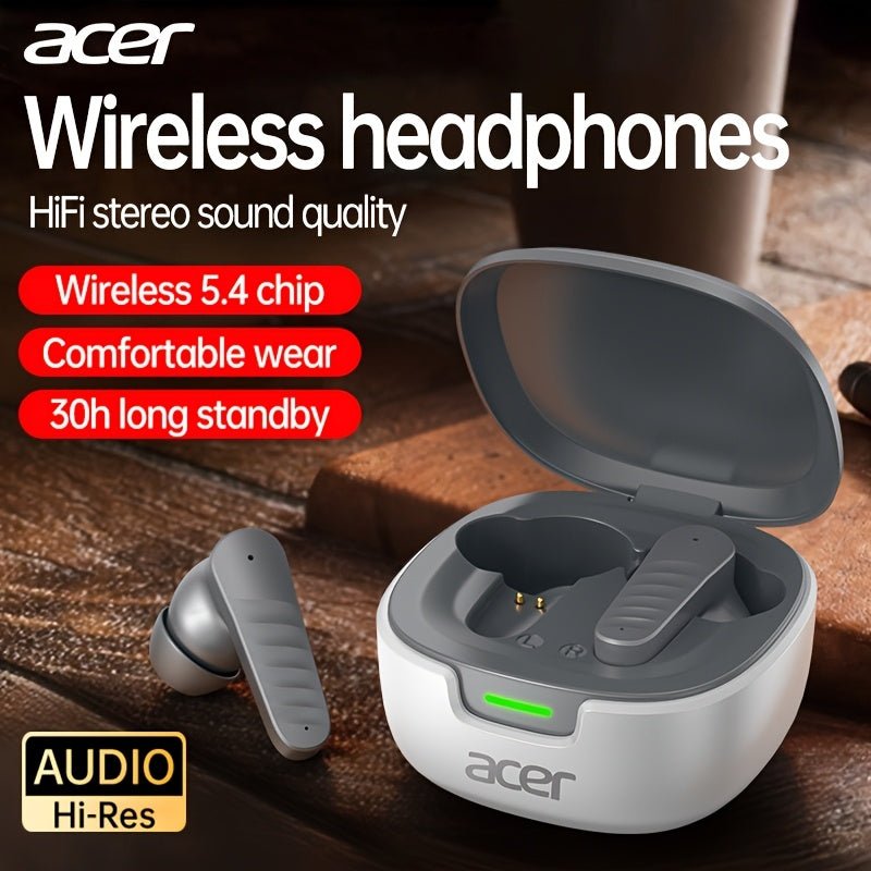 [Acer New TWS] 2025 Wireless Earbuds – Deep Bass, Noise Cancelling, Long Battery, Gaming & Sports Mode - AURISTEN