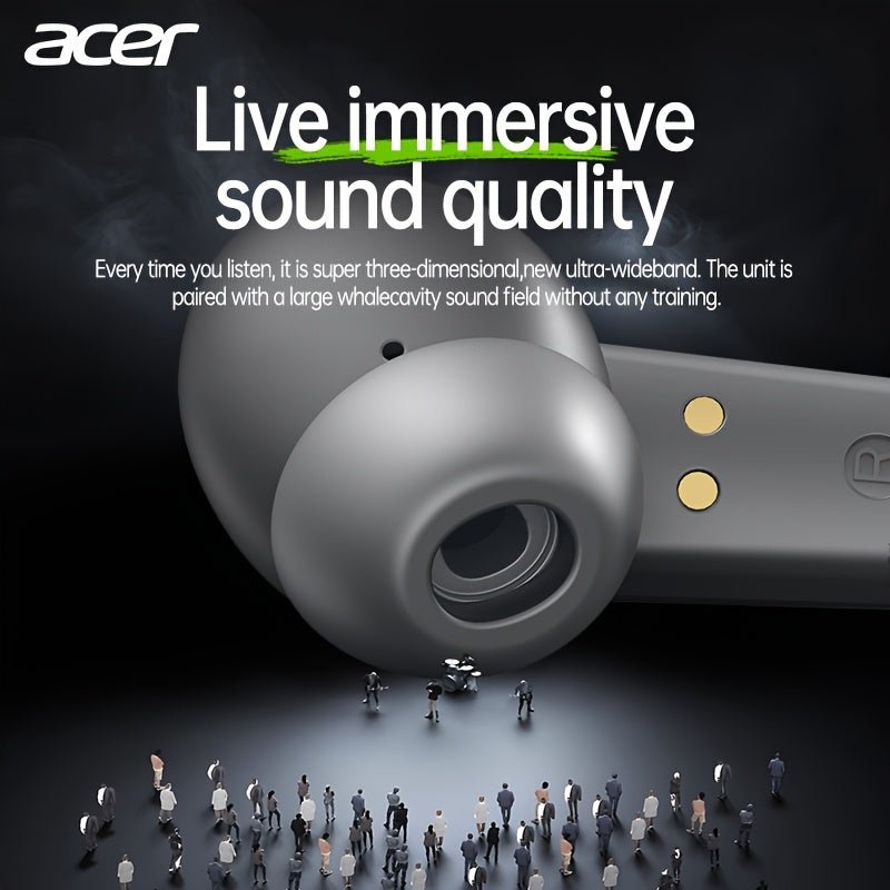 [Acer New TWS] 2025 Wireless Earbuds – Deep Bass, Noise Cancelling, Long Battery, Gaming & Sports Mode - AURISTEN