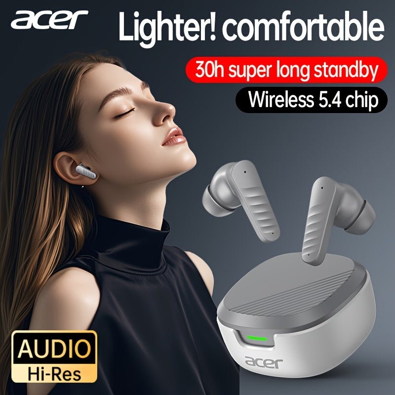 [Acer New TWS] 2025 Wireless Earbuds – Deep Bass, Noise Cancelling, Long Battery, Gaming & Sports Mode - AURISTEN