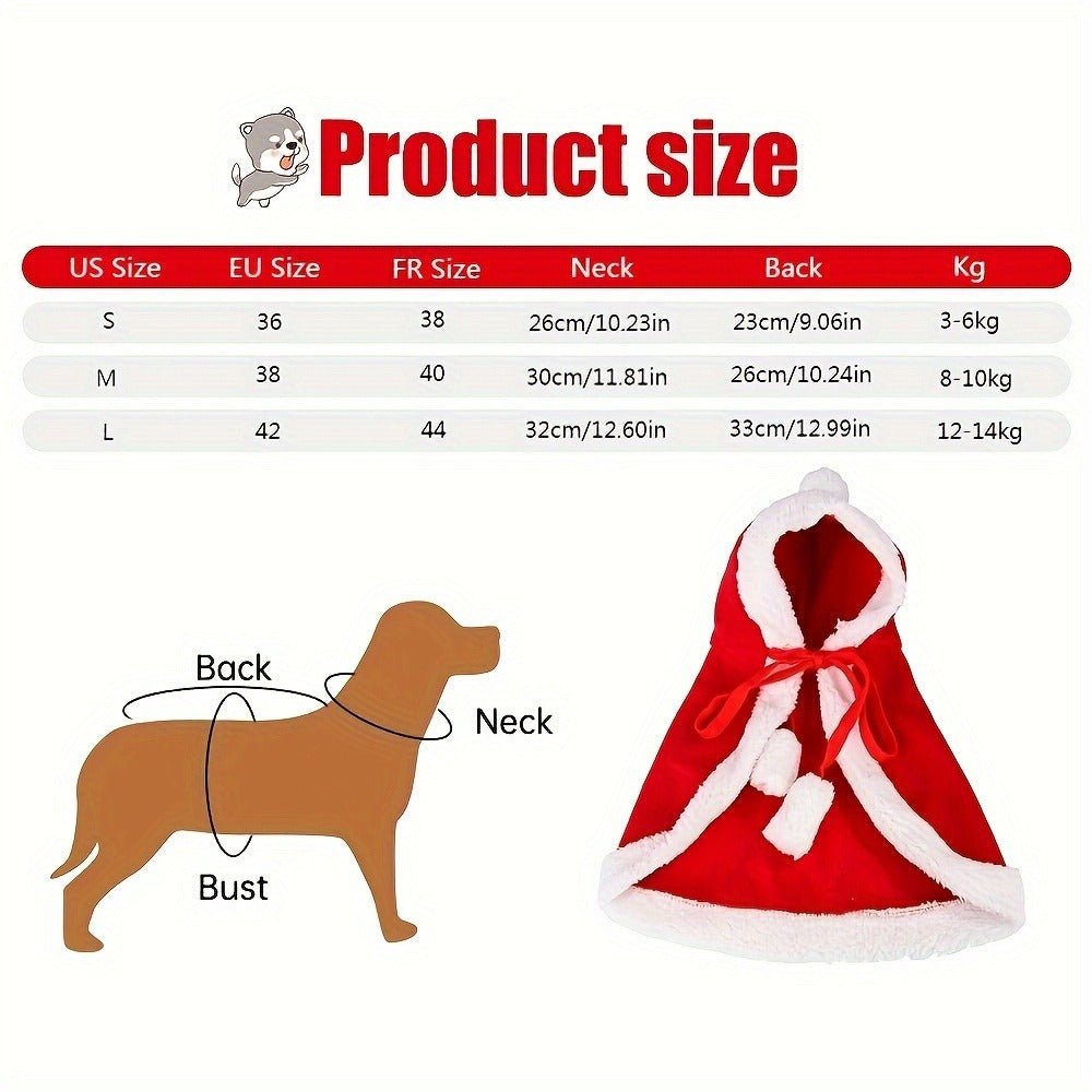 Christmas Santa Costume for Cats & Dogs – Red & White Knit Pet Outfit - AURISTEN
