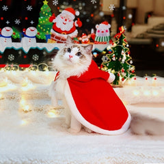 Christmas Santa Costume for Cats & Dogs – Red & White Knit Pet Outfit - AURISTEN