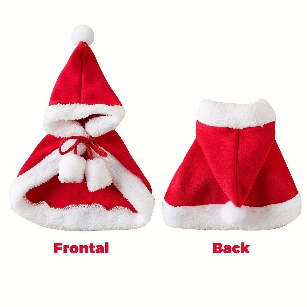 Christmas Santa Costume for Cats & Dogs – Red & White Knit Pet Outfit - AURISTEN