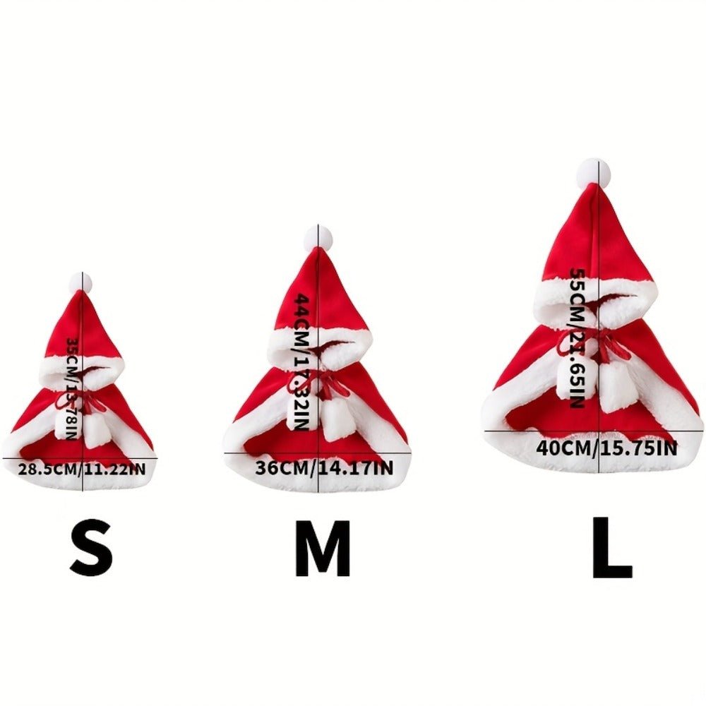 Christmas Santa Costume for Cats & Dogs – Red & White Knit Pet Outfit - AURISTEN