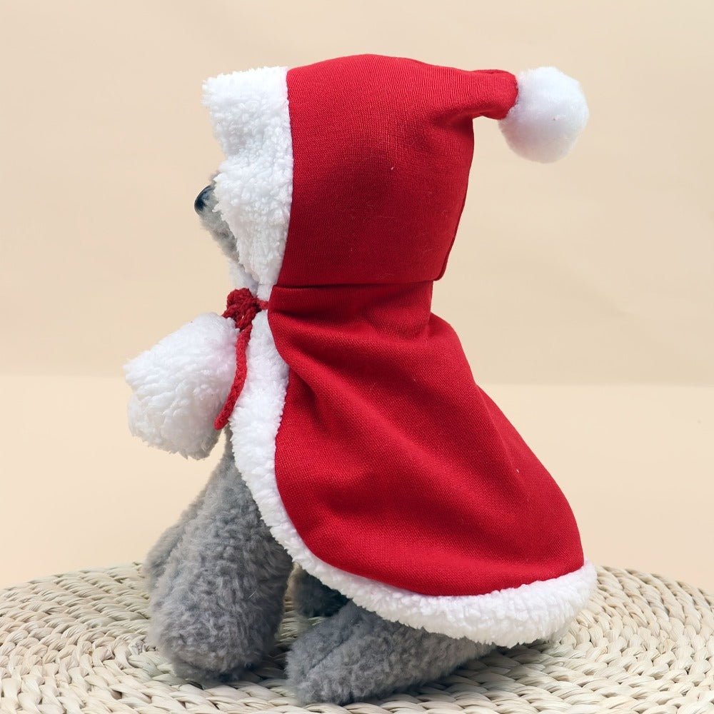 Christmas Santa Costume for Cats & Dogs – Red & White Knit Pet Outfit - AURISTEN