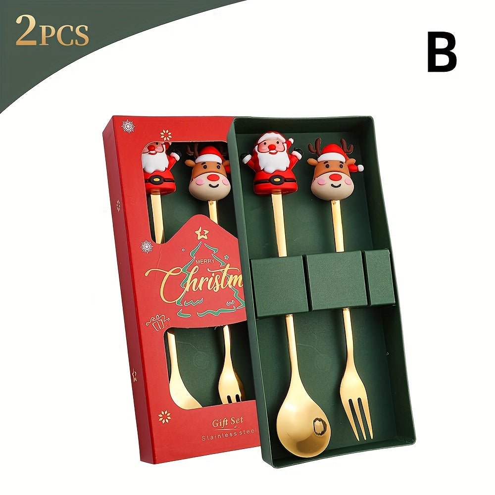 Christmas Stainless Steel Coffee Spoon Set – Ideal Holiday Gift - AURISTEN