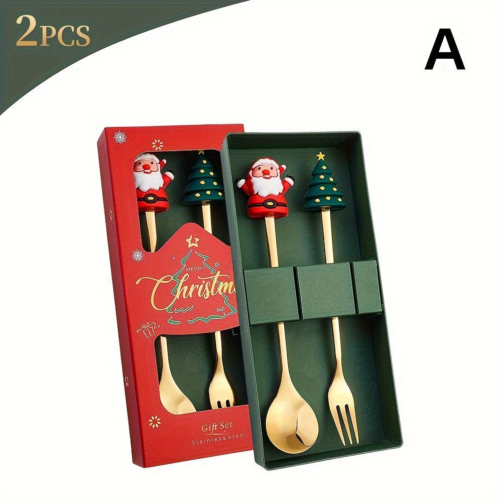 Christmas Stainless Steel Coffee Spoon Set – Ideal Holiday Gift - AURISTEN