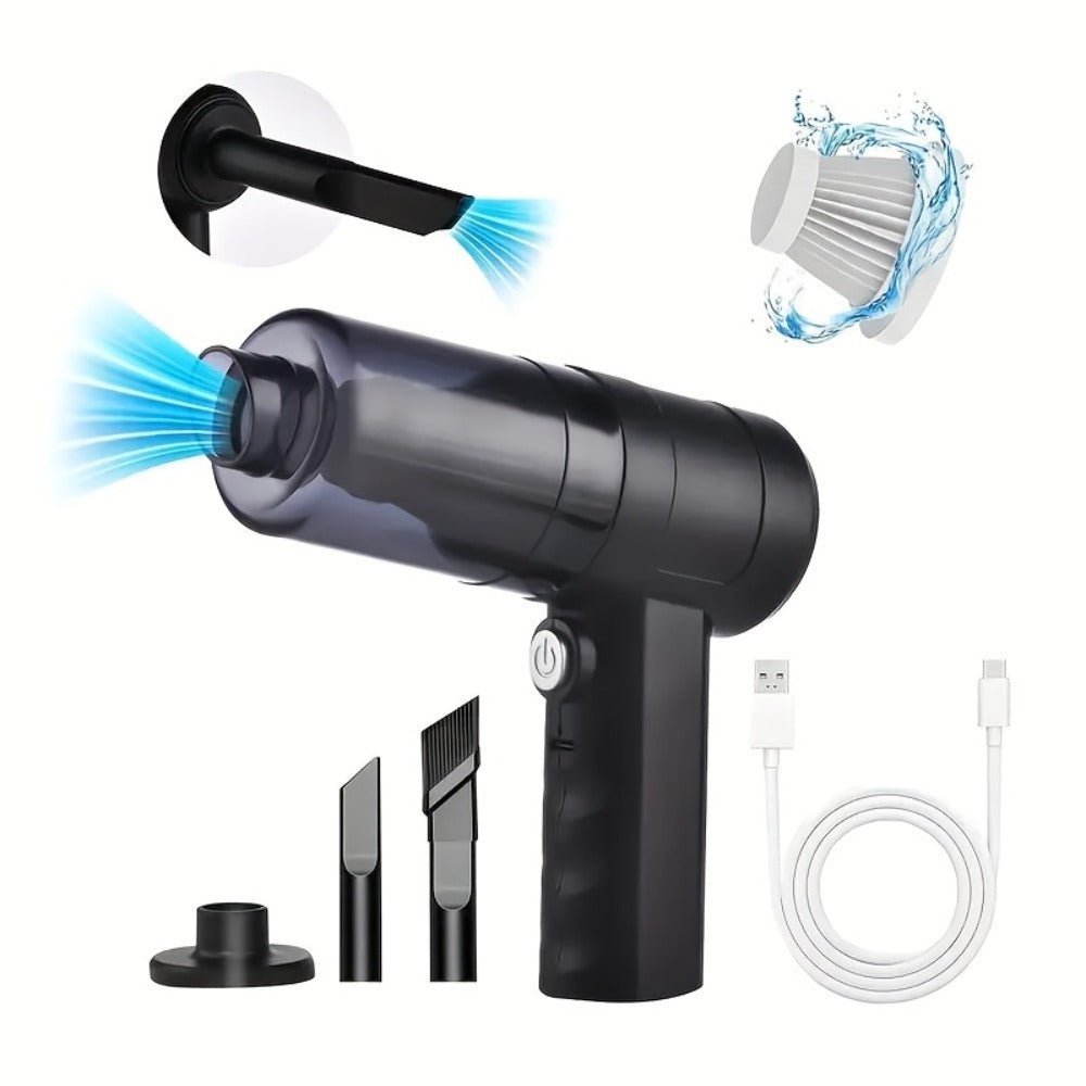 Cordless Handheld Vacuum Cleaner with Side Brushes, Low Noise & USB - C Rechargeable - AURISTEN