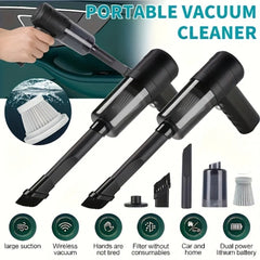 Cordless Handheld Vacuum Cleaner with Side Brushes, Low Noise & USB - C Rechargeable - AURISTEN