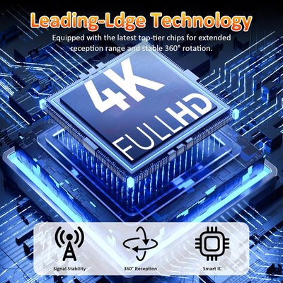 Digital TV Antenna for Smart Tv Indoor Antenna for Tv Without Cable with Strong Magnetic Base,360° Reception Digital HDTV Antenna for Local Channels - 10FT Long Cables (Black Magnetic Base) - AURISTEN