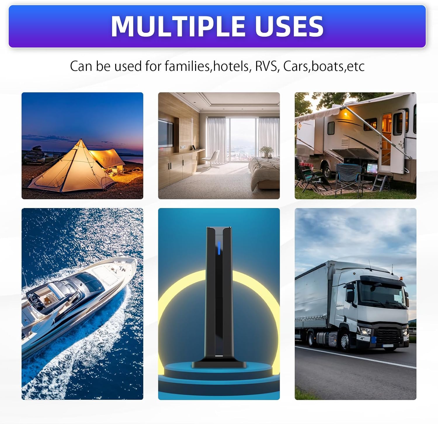 Digital TV Antenna for Smart TV Indoor,2025 TV Antenna with 3M Stick Base, 360°&Long Range Reception HDTV Antenna for Local Channels, Easy Installation Antennas for TVs Without Cable (7.0 in) - AURISTEN