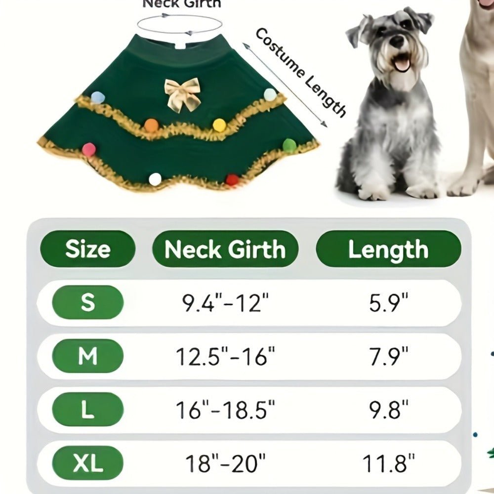 Dog & Cat Christmas Cape Costume – Winter Holiday Outfit for Large Pets - AURISTEN