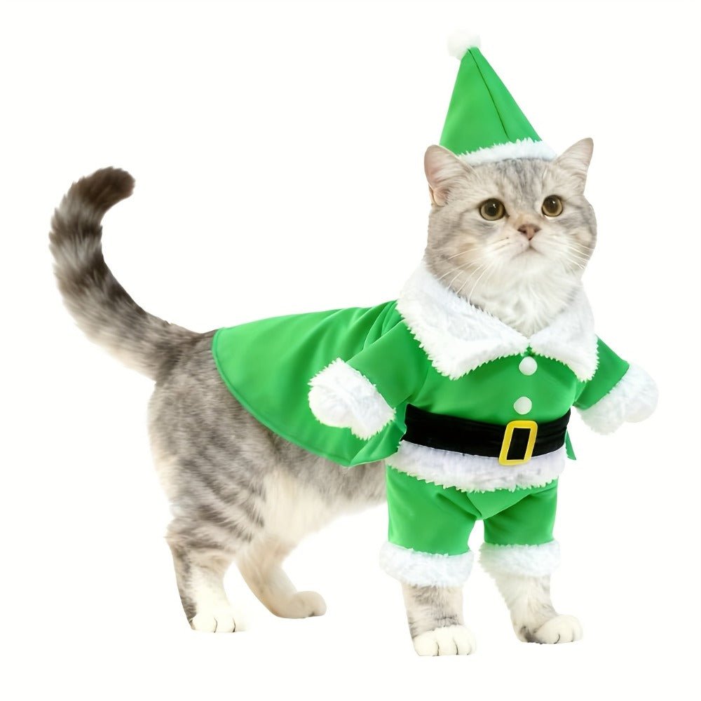 Funny 3D Santa Claus Dog Costume – Winter Christmas Pet Outfit - AURISTEN