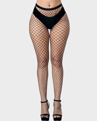 High - Waist Classic Fishnet Pantyhose – 4 Mesh Styles - AURISTEN