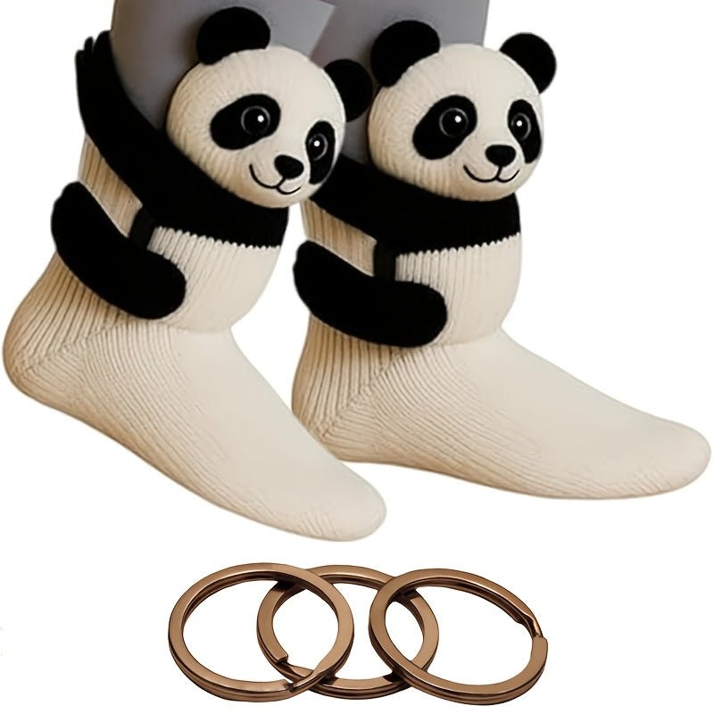 Knitted Plush Animal Pattern Socks - Cute Animal Design Socks, Suitable for All Sizes, Unisex. - AURISTEN