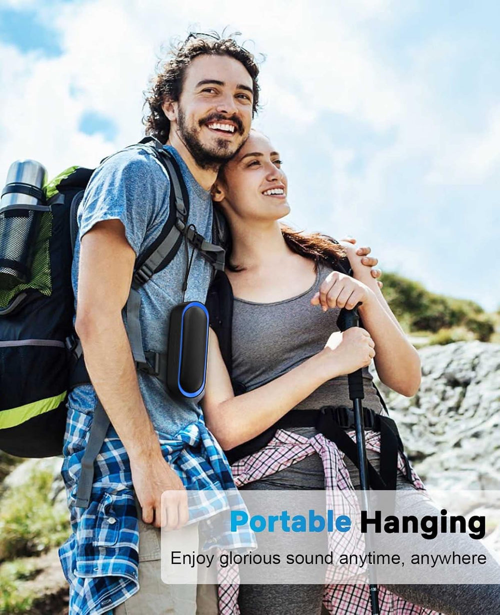 LENRUE Bluetooth Speakers, Waterproof Portable Speakers with TWS, 24 Playtime, Stereo Sound, Wireless for Home Shower Pool Beach Outdoor (Black) - AURISTEN