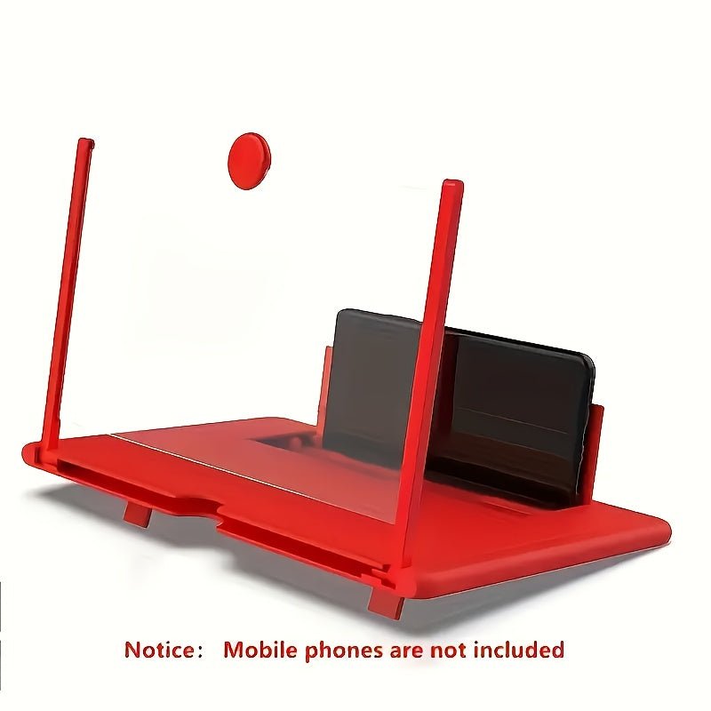 Mobile Screen Magnifying Glass Holder - Adjustable Height & Angle, Foldable Portable Design, Durable Plastic Construction, Ergonomic Grip for Comfortable Viewing - AURISTEN