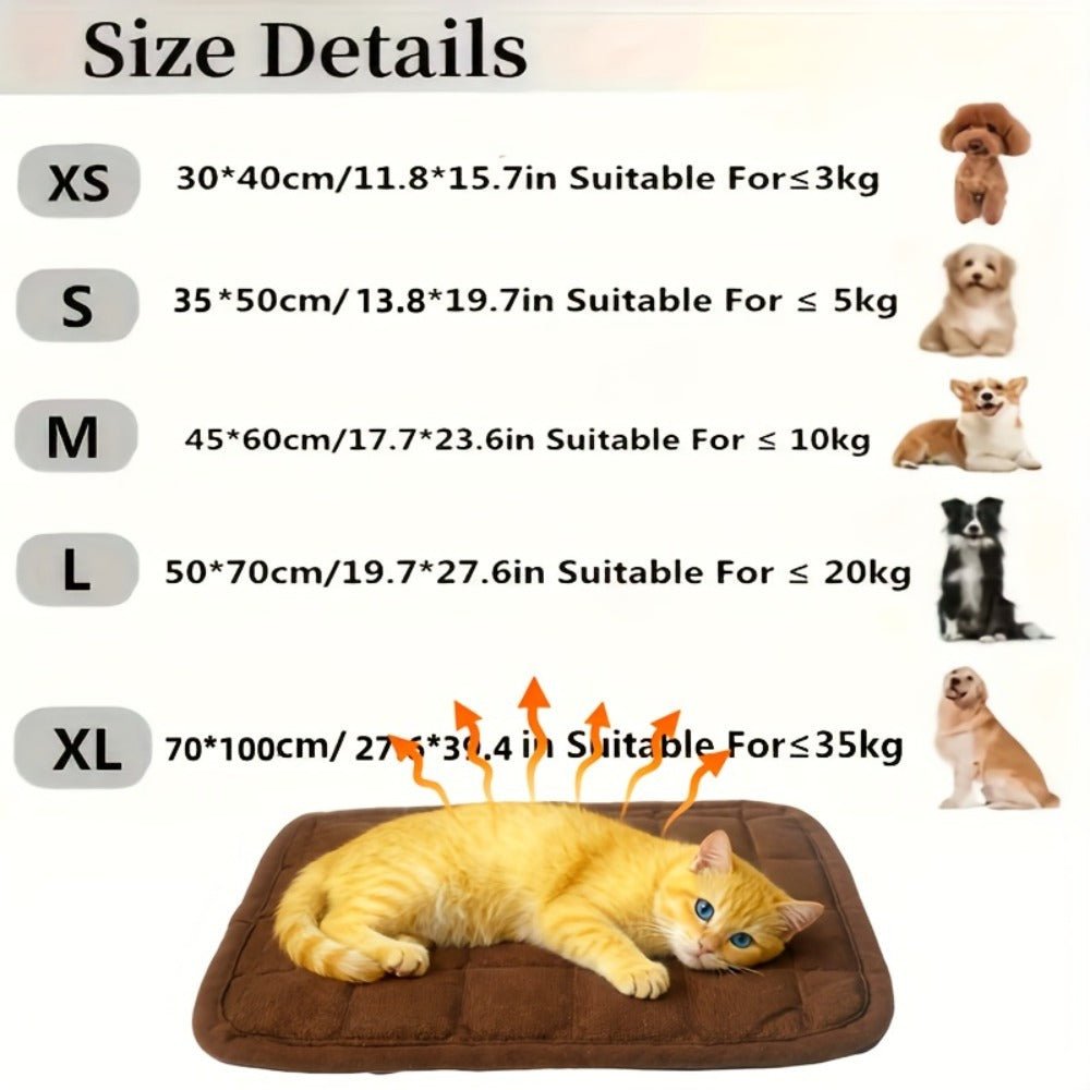Self - Warming Cat & Pet Bed Pad – Soft, Washable, Indoor/Outdoor Use - AURISTEN