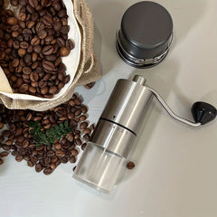 Stainless Steel Manual Coffee Grinder with Conical Burr - Perfect for Camping - AURISTEN