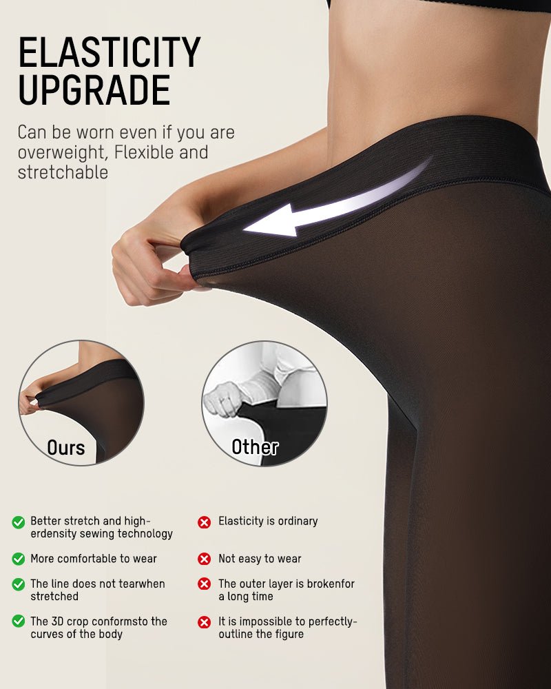 Translucent Fleece Lined Tights - AURISTEN