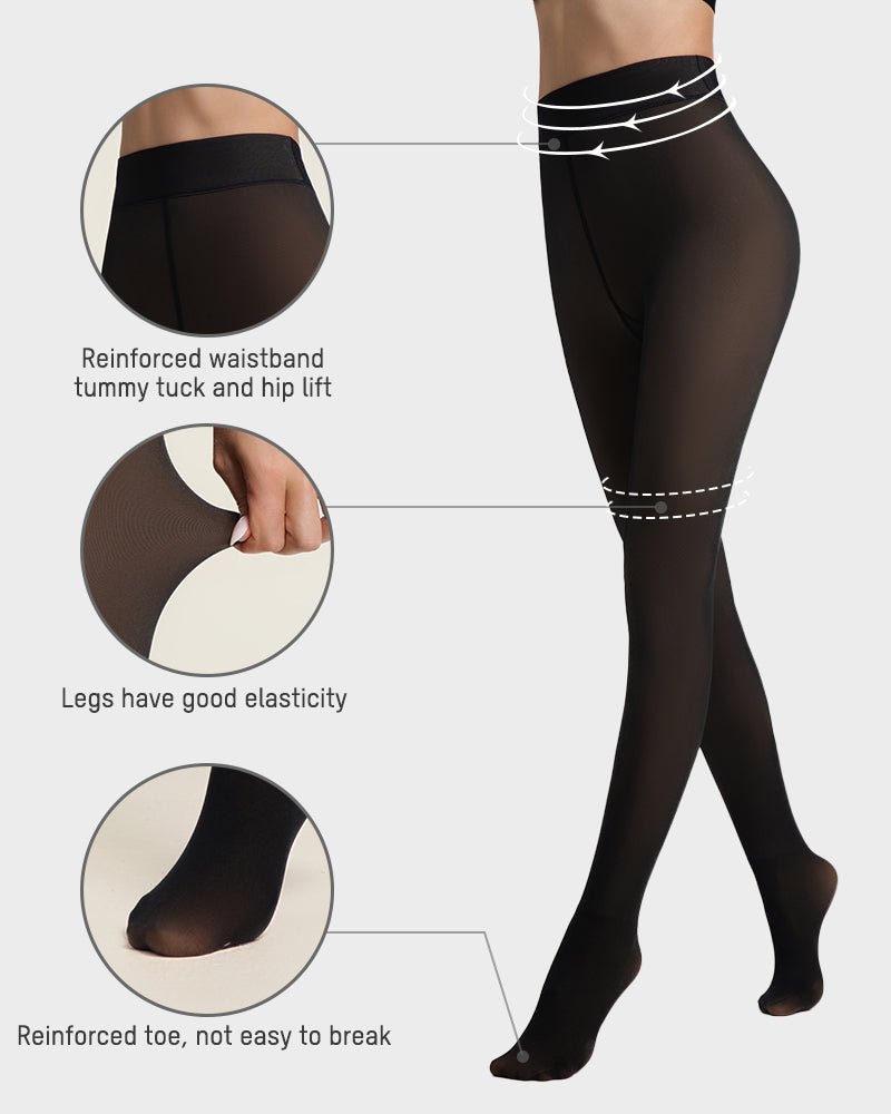 Translucent Fleece Lined Tights - AURISTEN