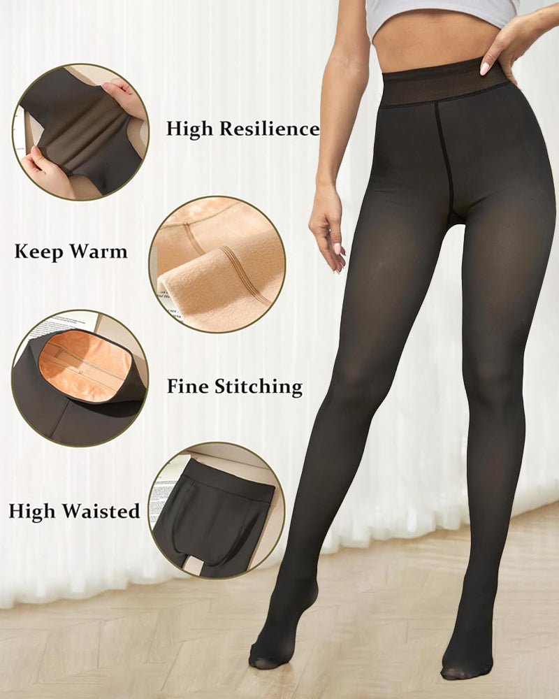 Translucent Fleece Lined Tights - AURISTEN