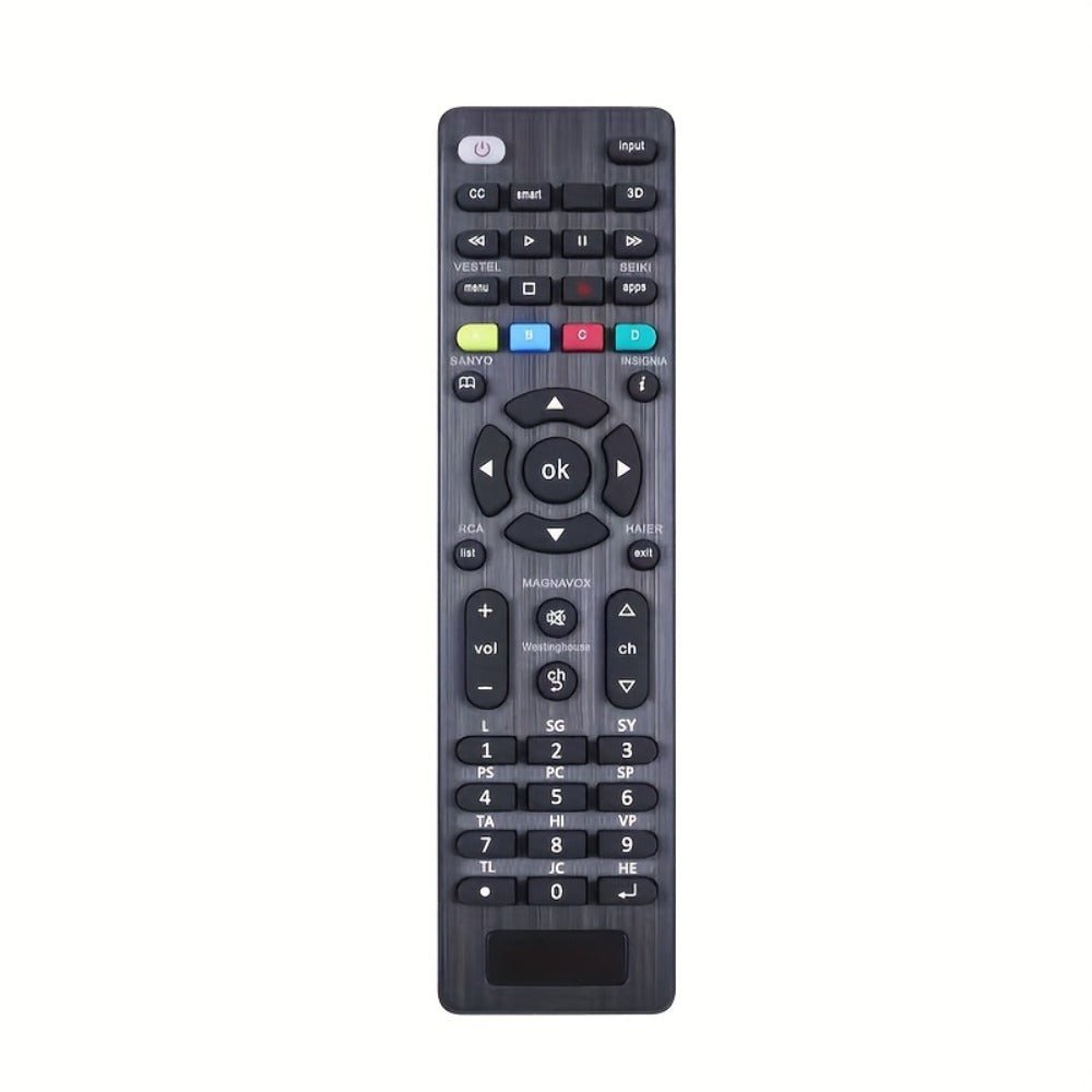 TV Remote Control Compatible for Samsung, LG, Sony, Hisense, Sharp, Toshiba, Panasonic, JVC TVs - All - in - IR Remote with Volume/Channel/Source Control, Brand - Specific Settings (No External Receiver) - AURISTEN